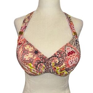 Victoria's Secret Unforgettable Demi Bikini Swim Top with Geometric Design 32DD